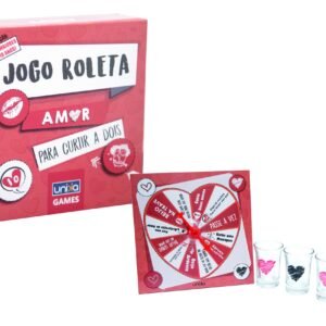 Jogo de Tabuleiro Roleta do Amor com  4 shot