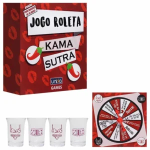 Jogo de Tabuleiro Roleta Kama Sutra com 4 shot