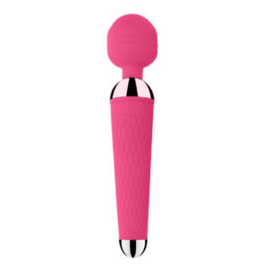 Massageador Varinha Mágica com 10 Modos de Vibração | 19,0 x 4,5 Cm | Cores Variadas - Pink