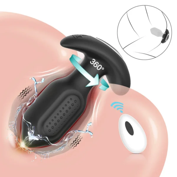 Plug Anal com Vibração por Aplicativo em Silicone com Rotação 360° | 9 Velocidades - Imagem 3