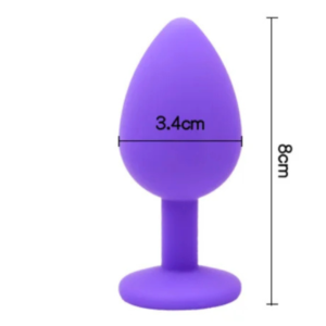 Plug Anal em Silicone com Jóia | Rosa | P M G - M