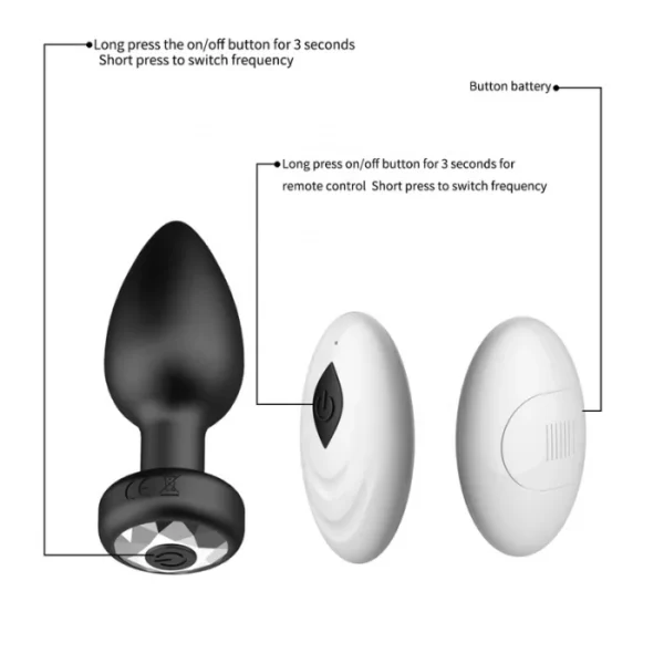 Plug Anal de Silicone com Vibro e Controle Remoto - Imagem 6