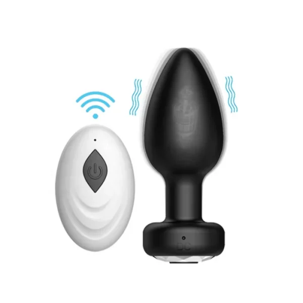 Plug Anal de Silicone com Vibro e Controle Remoto