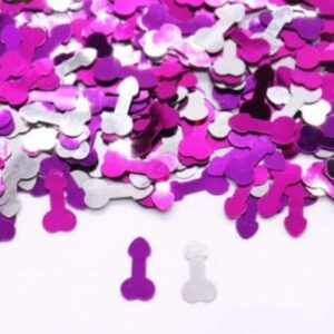 Confete Divertido Penis Coloridos Metalizados | Cores Variadas