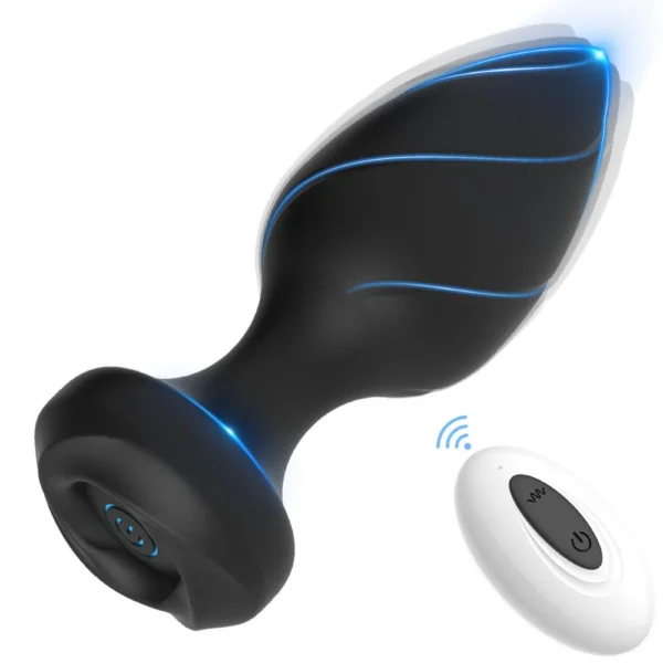 Plug Anal Vibratório em Silicone com Controle Remoto - Imagem 6