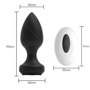 Plug Anal Vibratório em Silicone com Controle Remoto