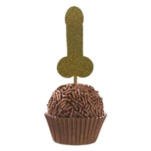 Topper de Bolo e Doce Divertido em Formato de Penis