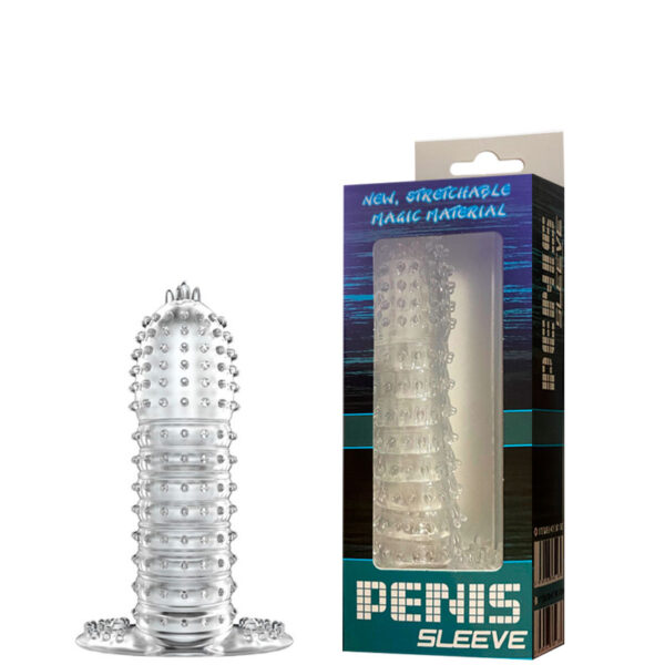Capa Peniana Transparente com Nódulos Massageadores 13 x 3,5