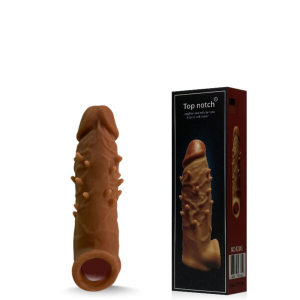 Capa Peniana com Extensor e Anel para Escroto, Veias e Glande Realistas | 16,5 x 4,0
