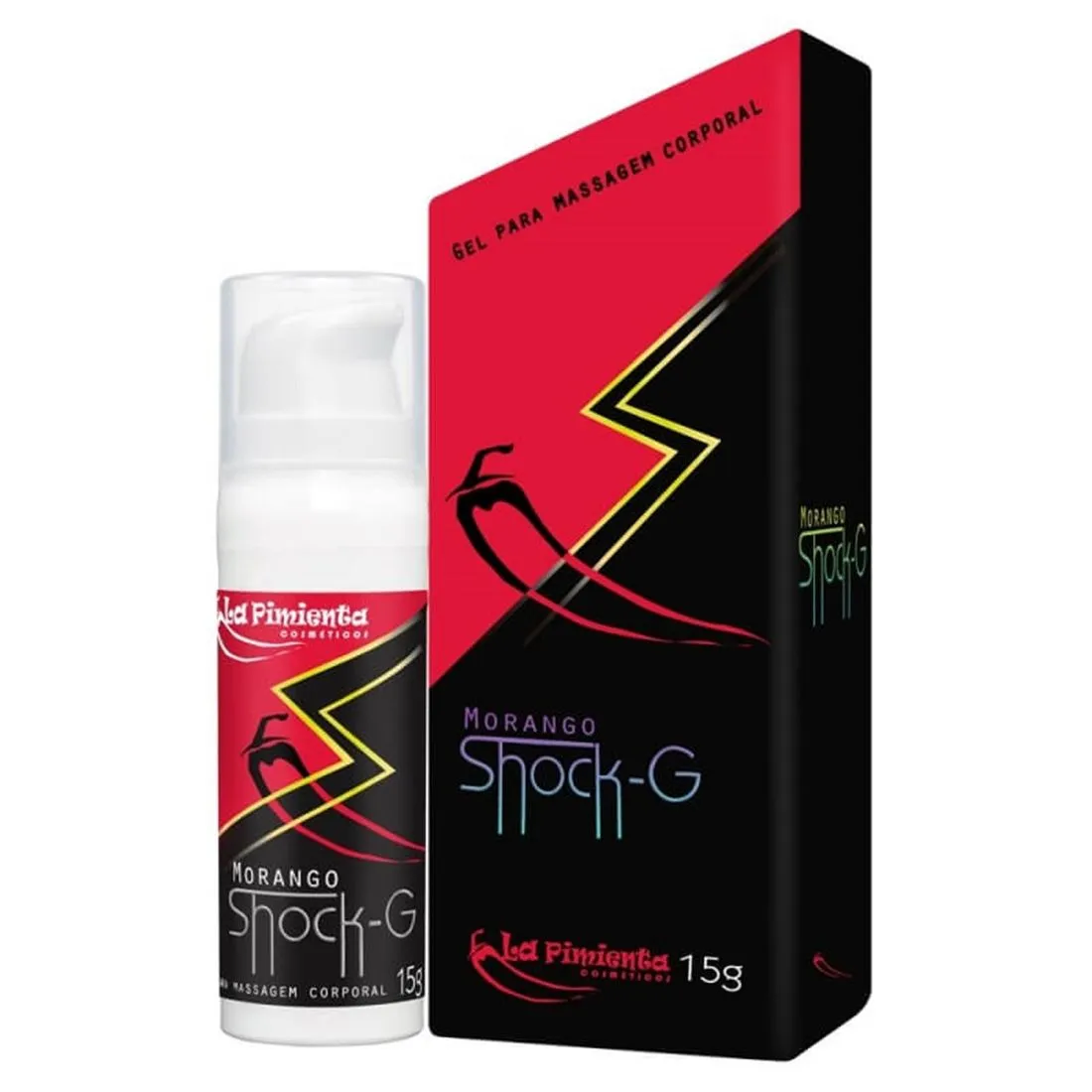 Shock G | Excitante Feminino Beijável Sabor Morango Hot 15ml