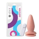 Plug Anal com Vibro e Ventosa 14cm | Bege - Imagem 2