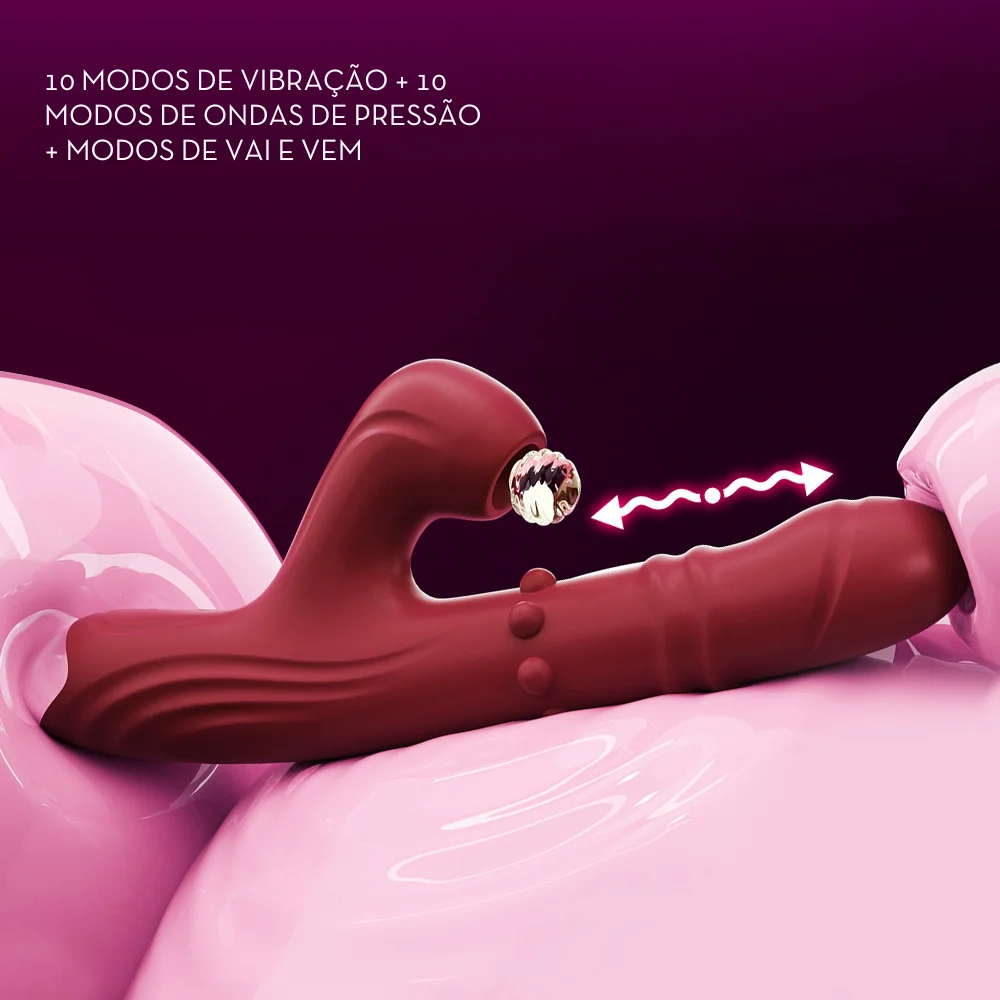 Vibrador Multifuncional com Esferas Rotativas com Movimento Vai e Vem e Vibroar | USB - Imagem 9