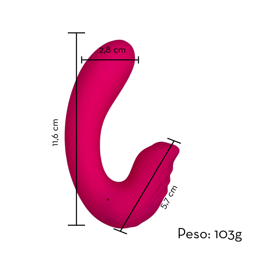 Vibrador com Estimulador Clitoriano por Aplicativo - Imagem 4